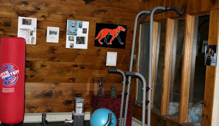 My gym, with photo shopped wolf picture someone never did make me for it