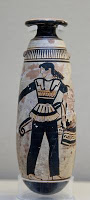 An Amazon in pants on Greek vase 