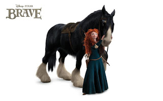 Merida with her horse Angus from Brave