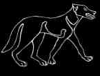 Wolf based on Newbigging Leslie stone sketch copyright  2002 Aaron Miller for Cruithne Designs 